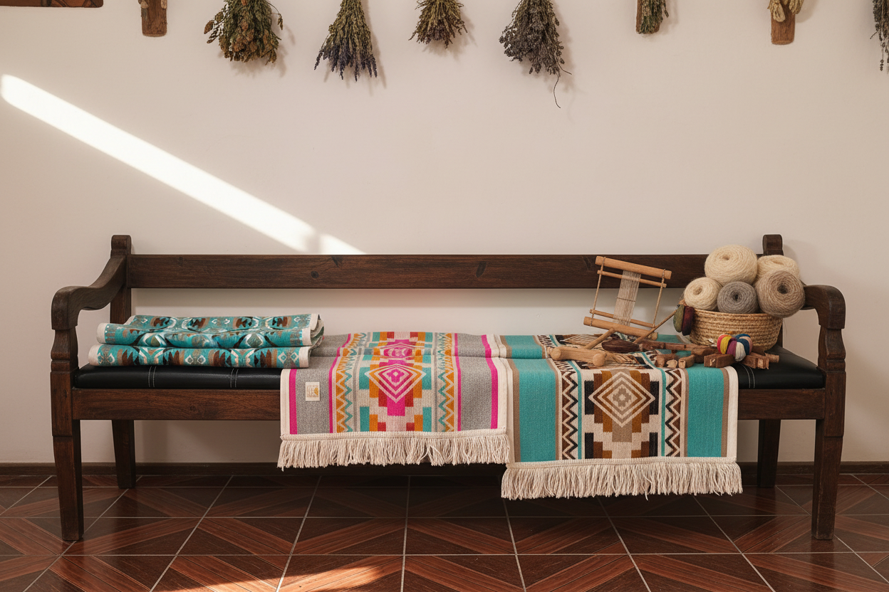 Portada colección pies de cama - habitación andina