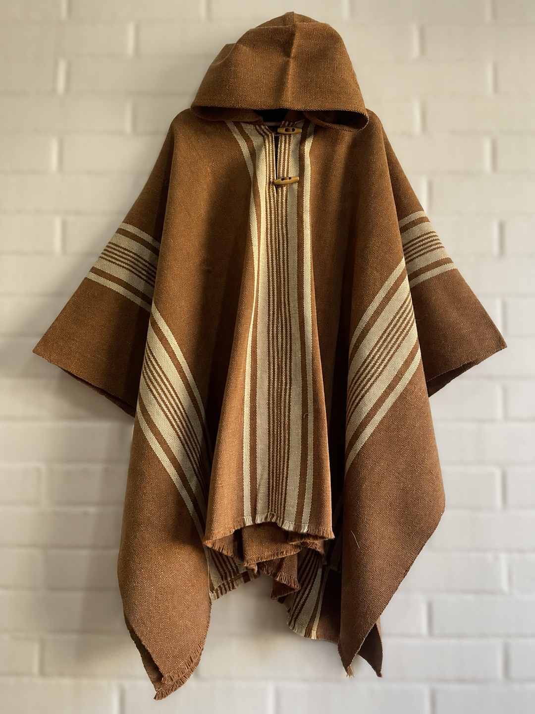 PONCHO DEL VALLE TEMPLE l ALPACA Y LANA PREMIUM