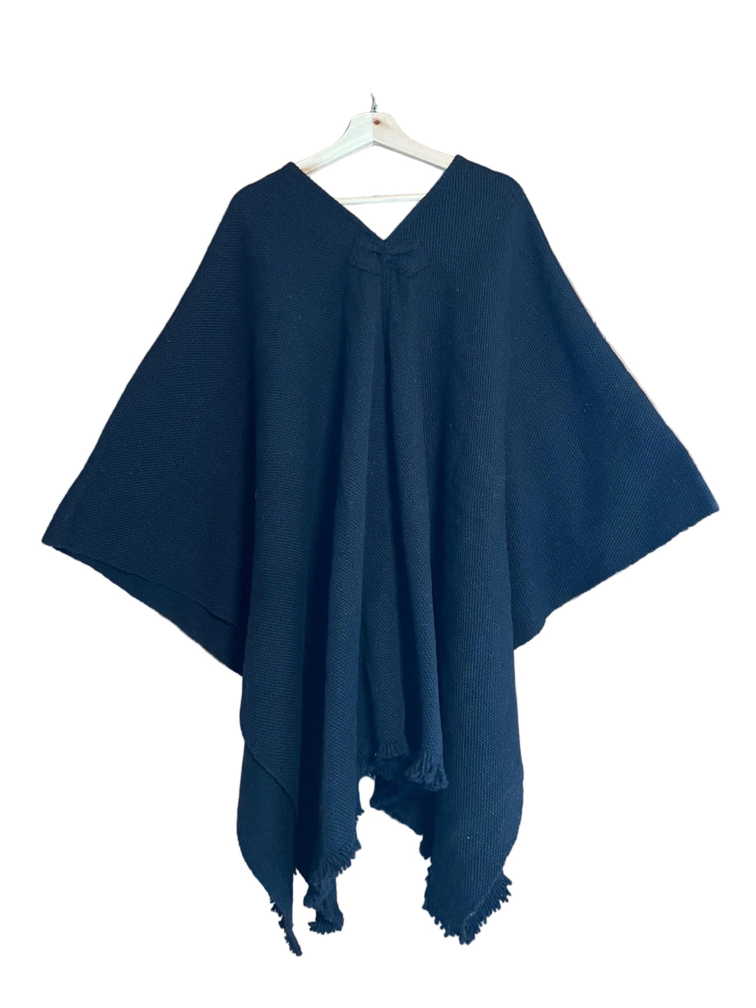 PONCHO HUASO NEGRO COMPLETO SIN CAPUCHA