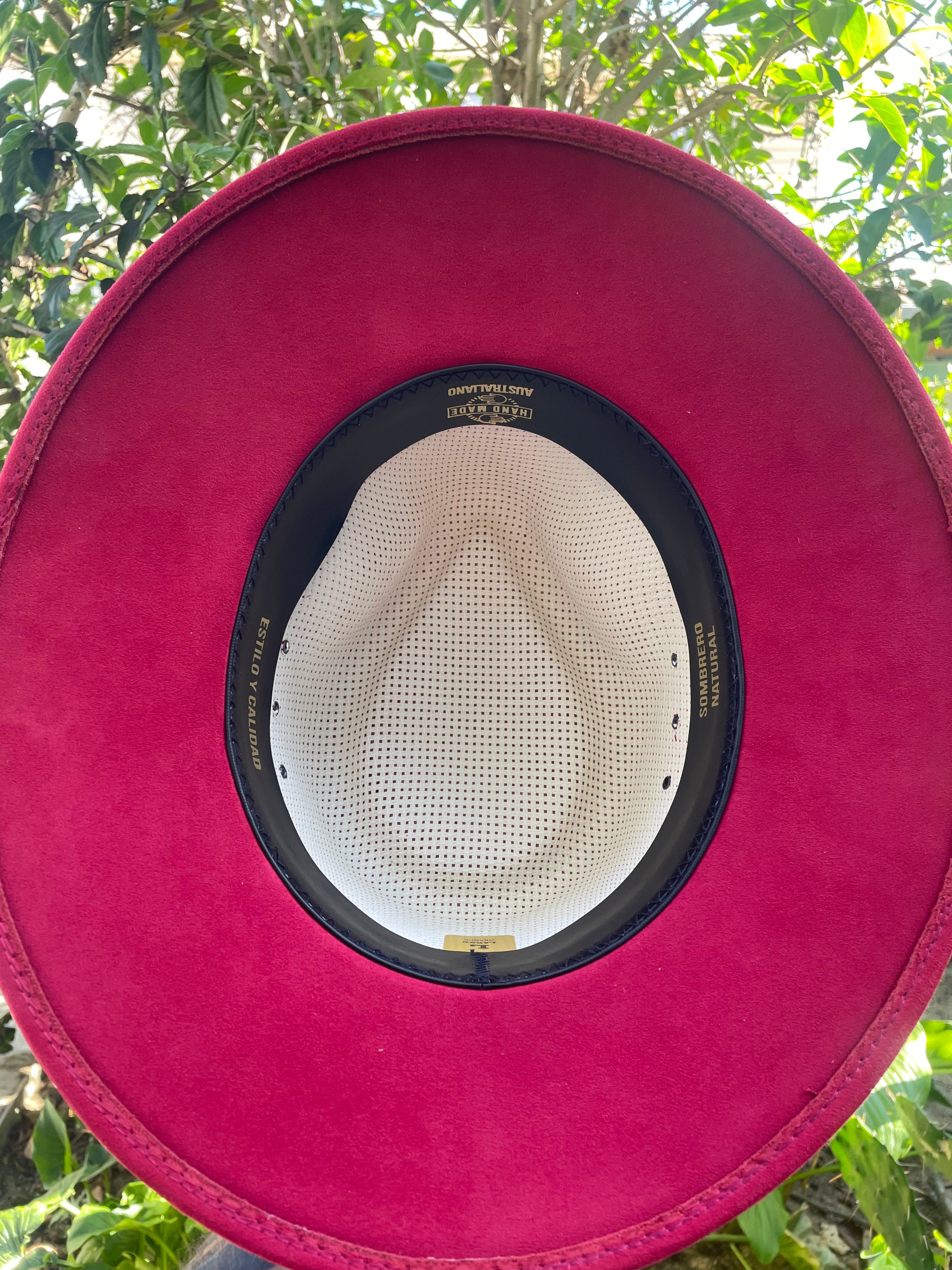 SOMBRERO AUSTRALIANO ROJO CARMESI