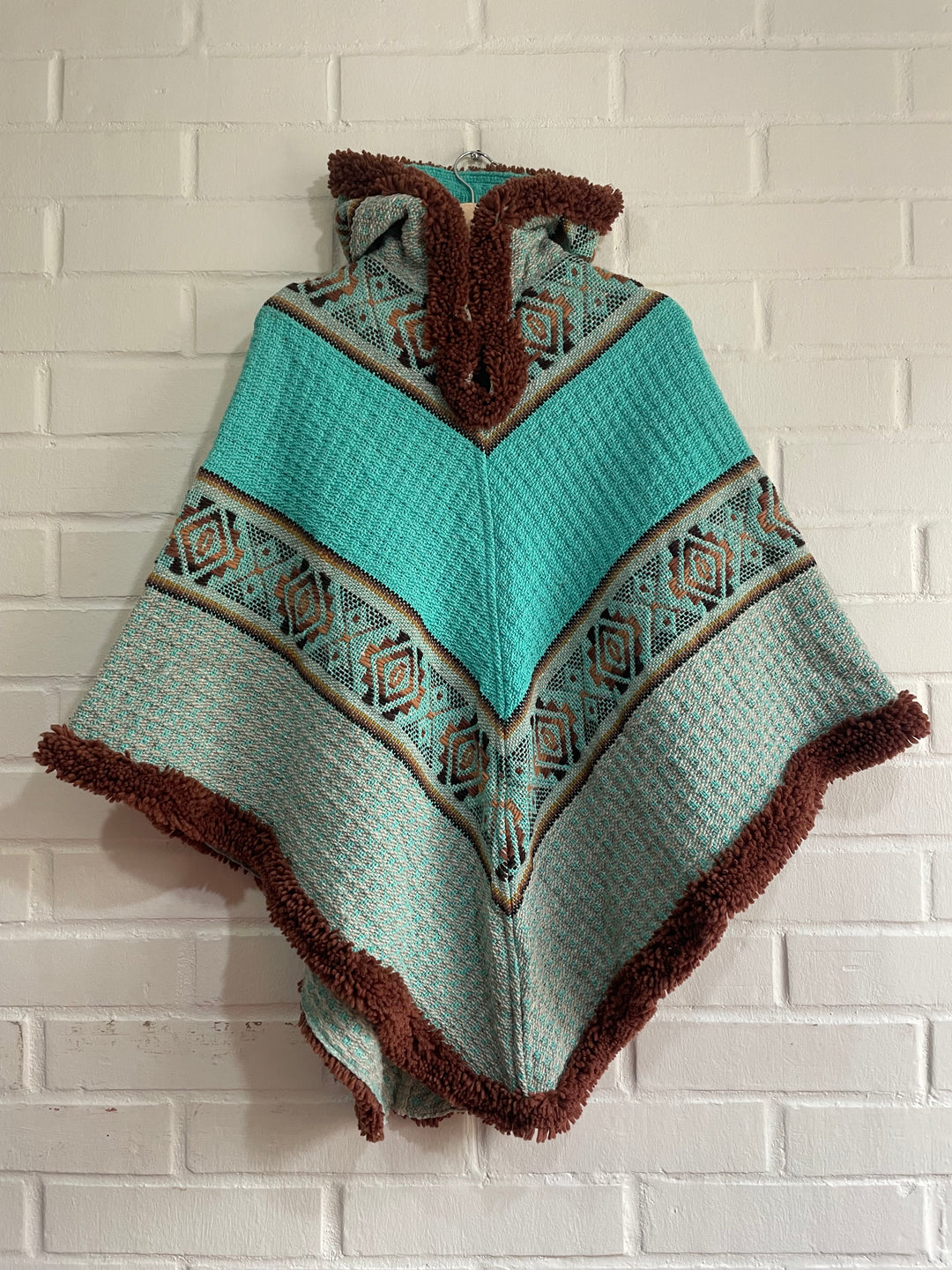 PONCHO LINDEZA VERDE/TURQUESA