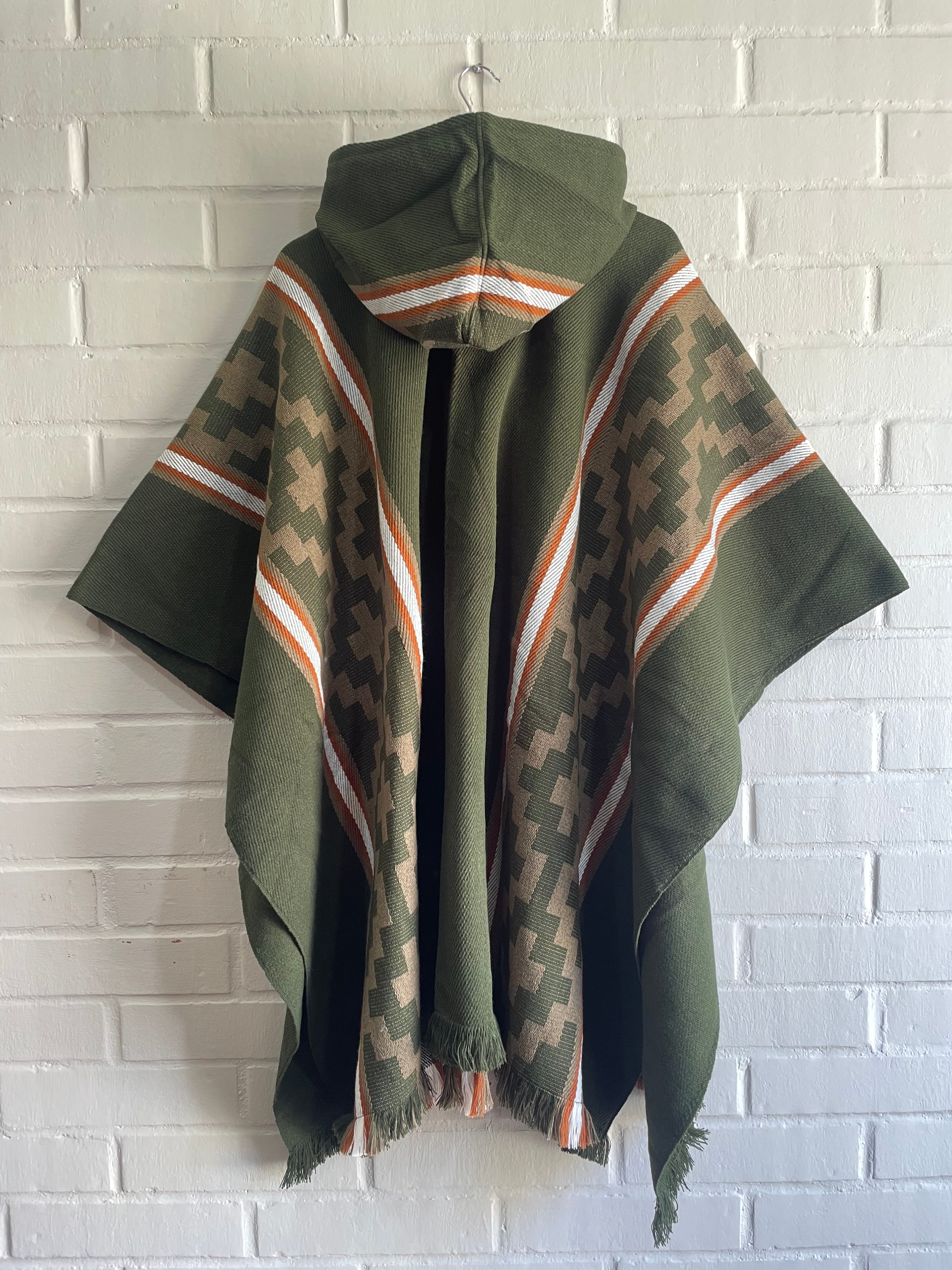 PONCHO ARAUCANO KUTRAL VERDE