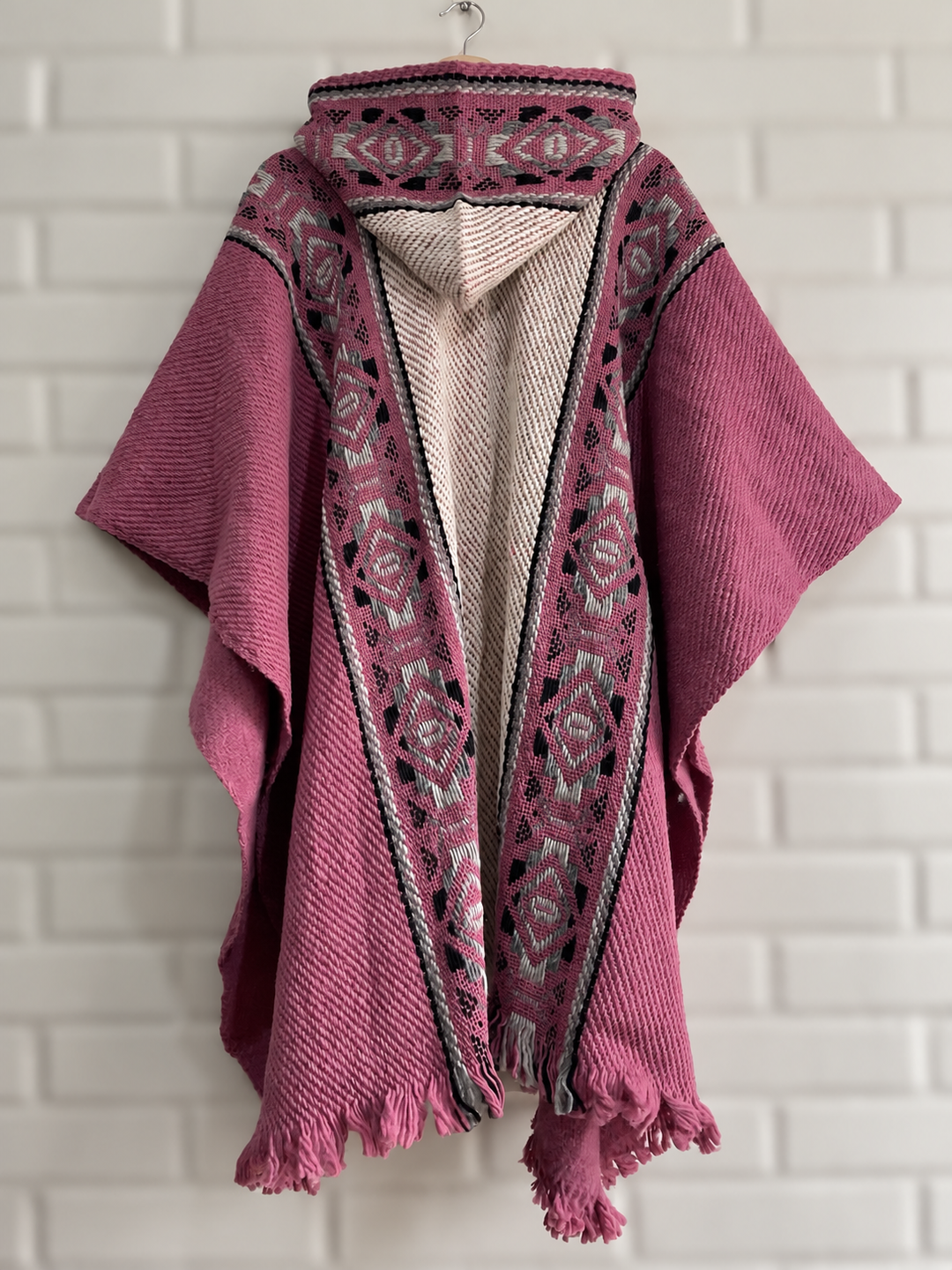 PONCHO ROSA ANDINO