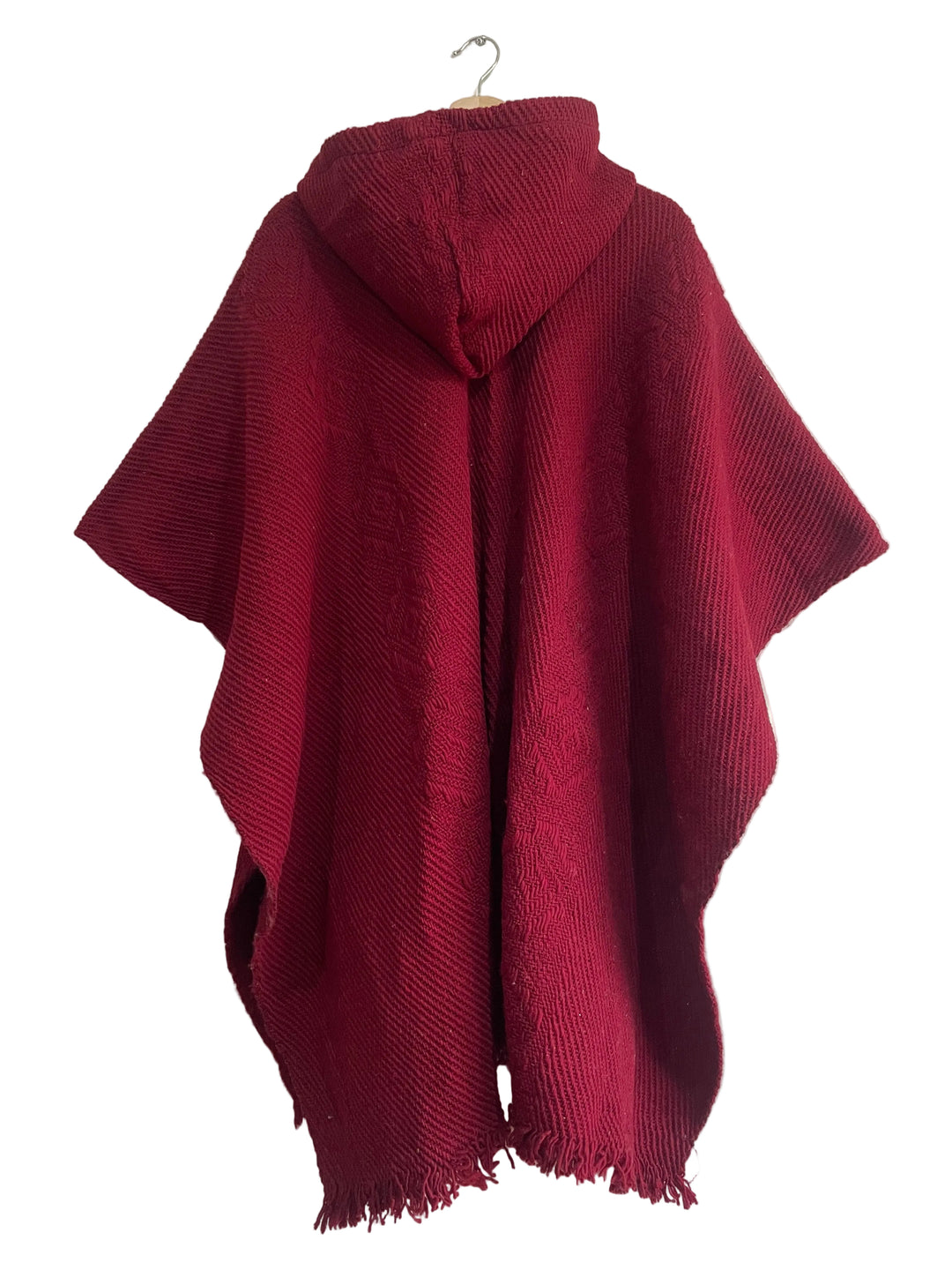 PONCHO DE OVEJA BORGOÑO