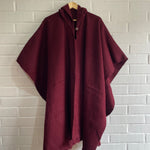 PONCHO DE ALPACA BORGOÑO