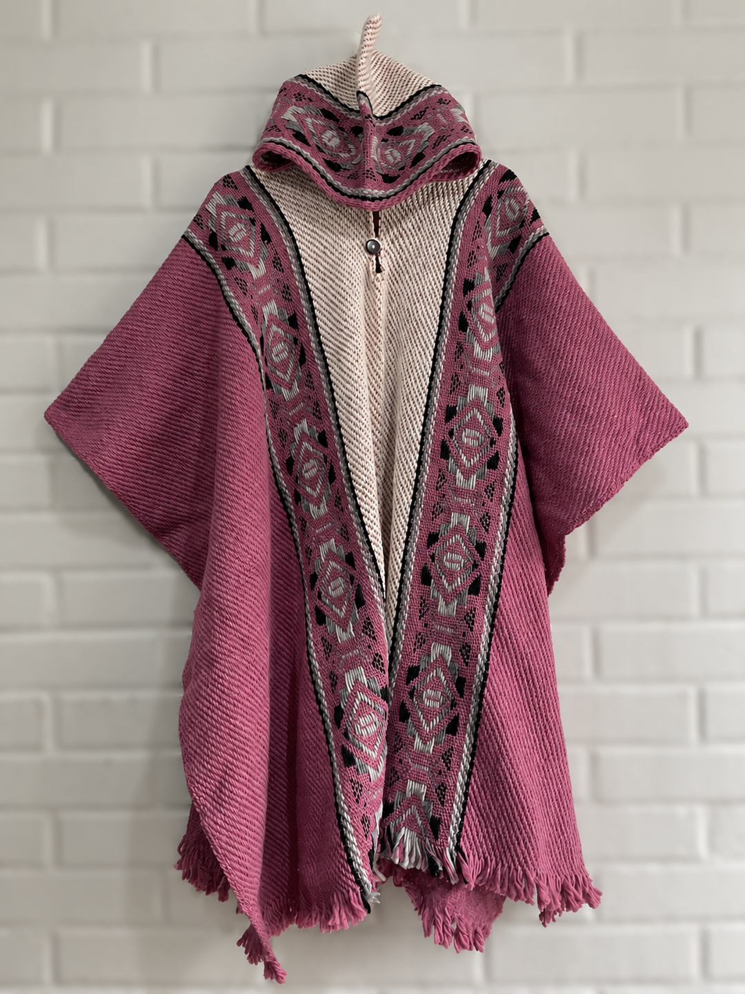 PONCHO ROSA ANDINO