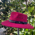 SOMBRERO AUSTRALIANO ROJO CARMESI