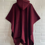 PONCHO DE ALPACA BORGOÑO