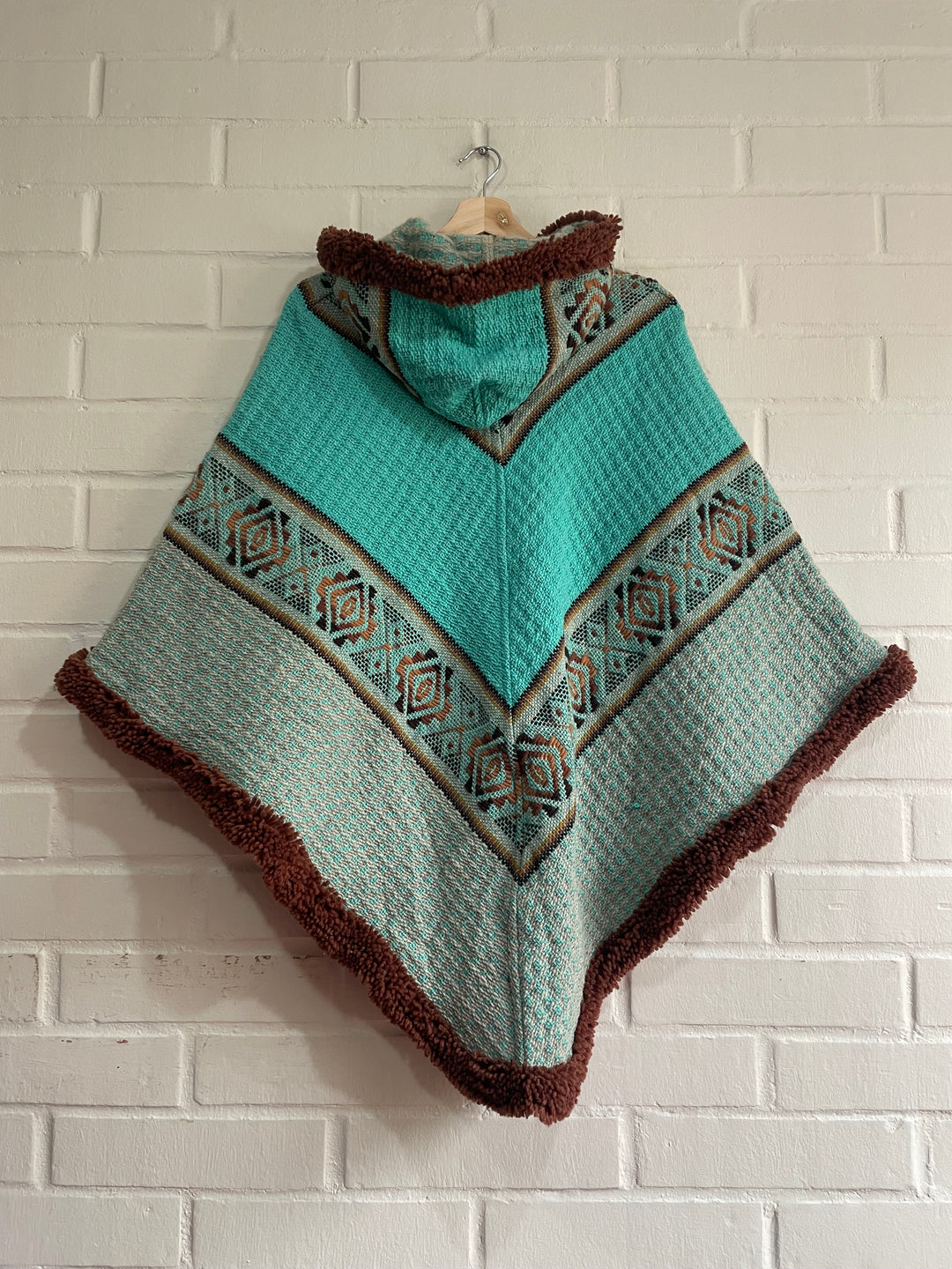 PONCHO LINDEZA VERDE/TURQUESA
