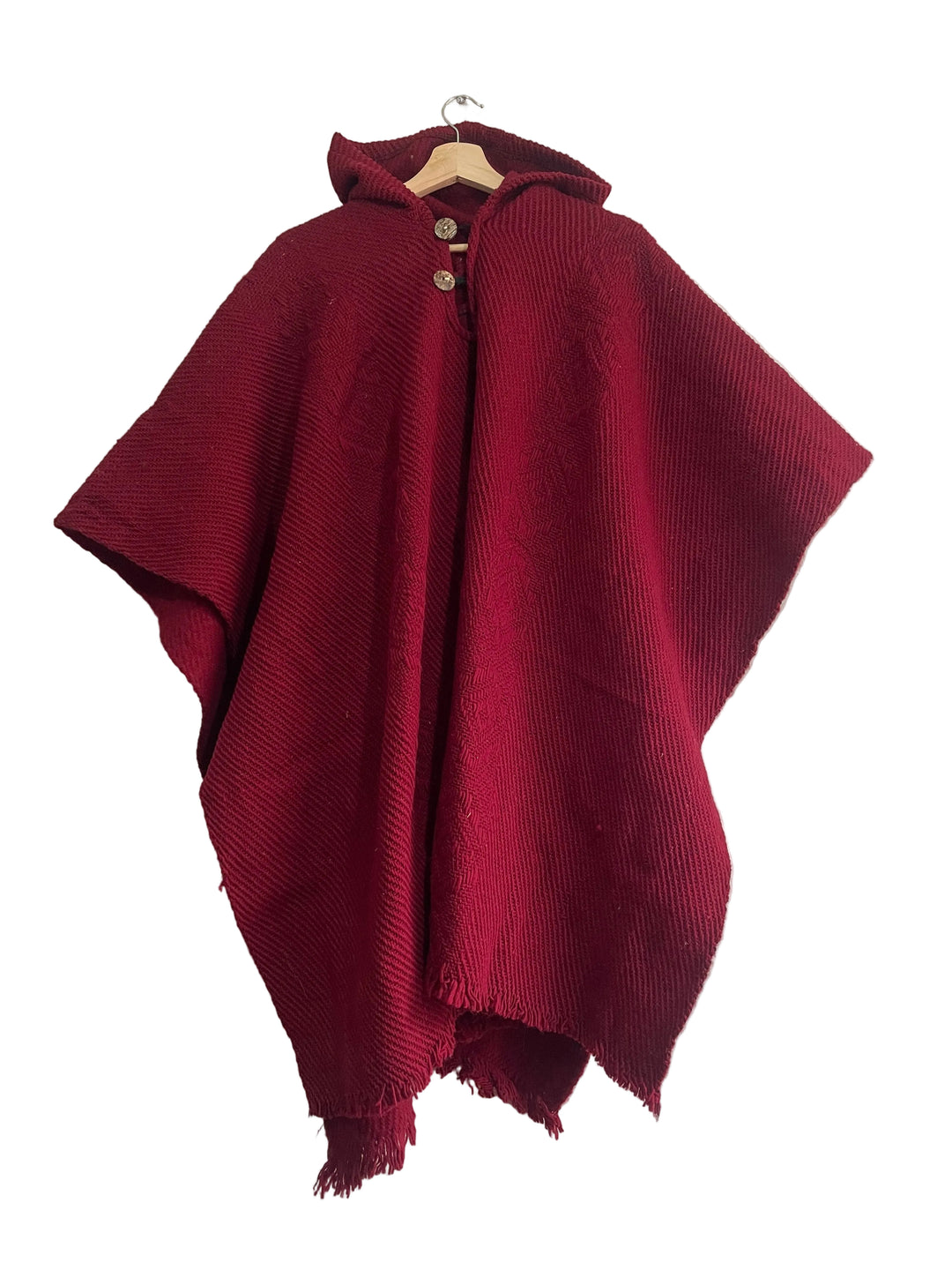 PONCHO DE OVEJA BORGOÑO