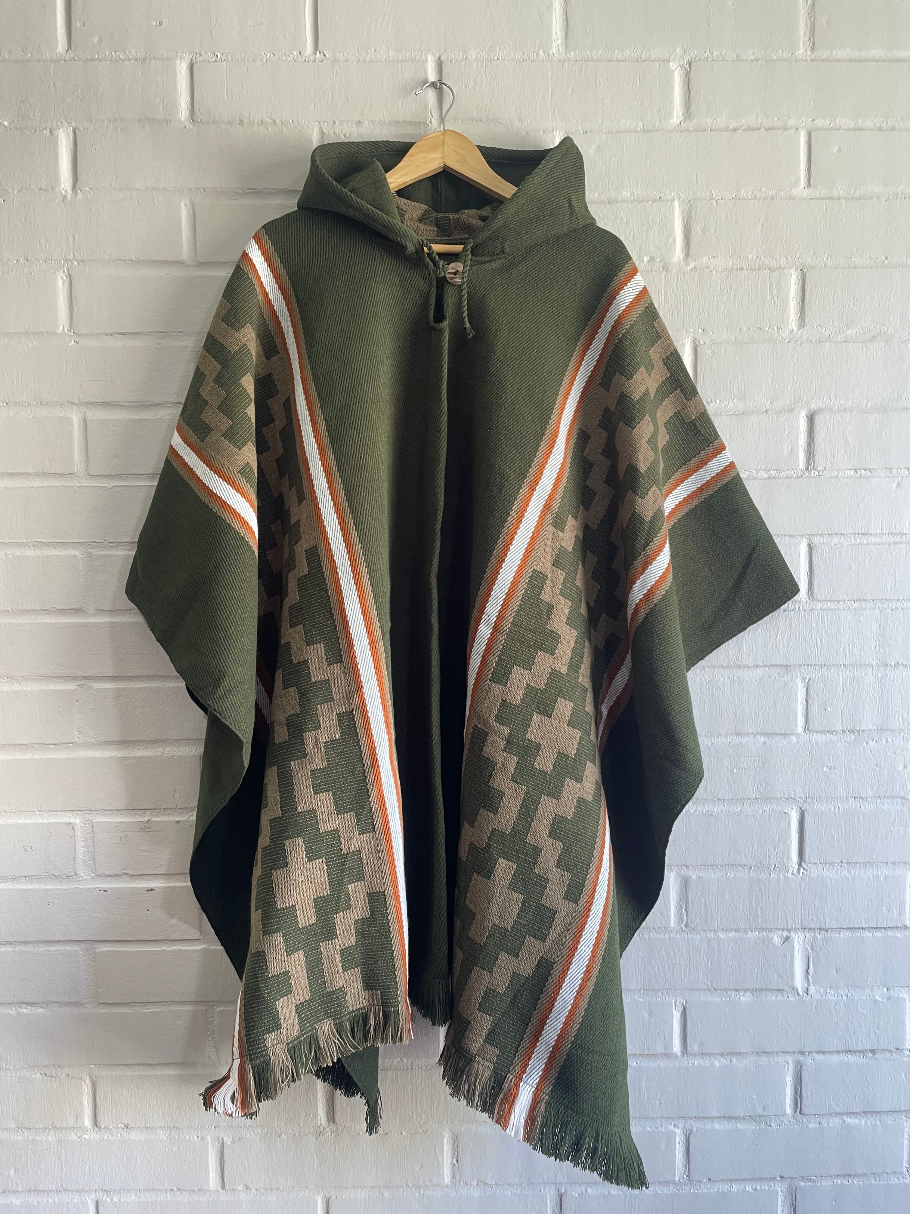 PONCHO ARAUCANO KUTRAL VERDE