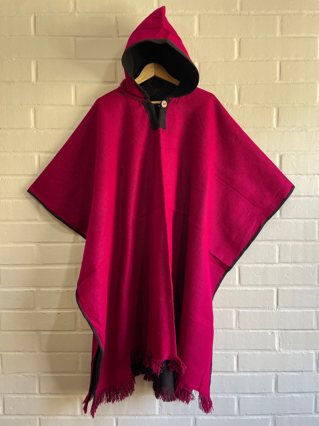 PONCHO REVERSIBLE DE ALPACA