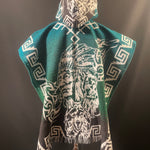 PONCHO DE ALPACA "EL INDIO CON SU LOBO” TALLA 6