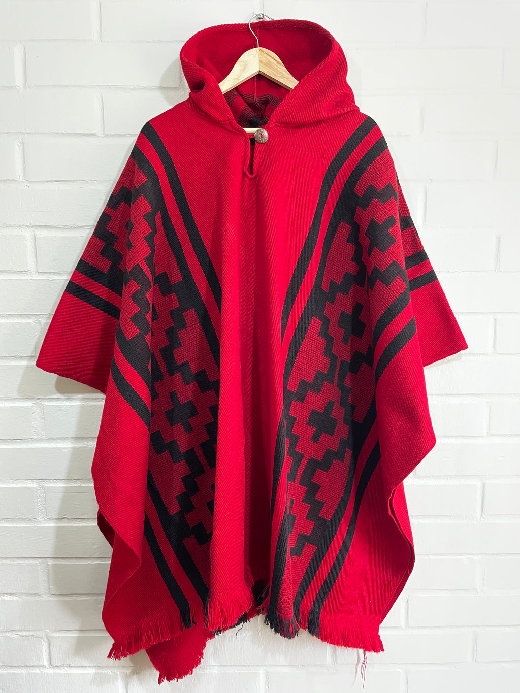 PONCHO ARAUCANO FUEGO ANCESTRAL