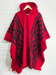 PONCHO ARAUCANO FUEGO ANCESTRAL