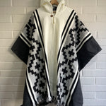 PONCHO ARAUCANO NIRE BLANCO