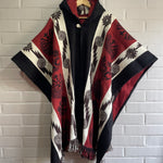 PONCHO CACIQUE ROJO GUERRERO