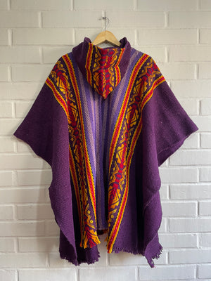 PONCHO DE OVEJA AURORA TRIBAL