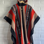 PONCHO DE OVEJA MONTAÑA ROJA