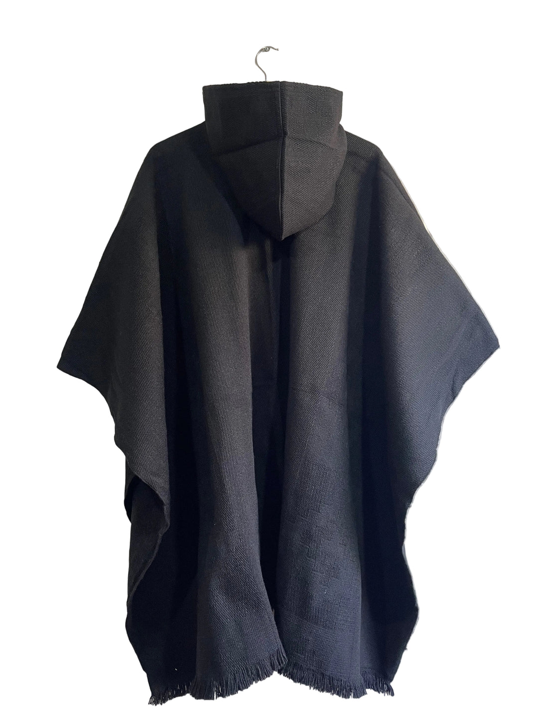 PONCHO ARAUCANO DE ALPACA "NEGRO MAPU"