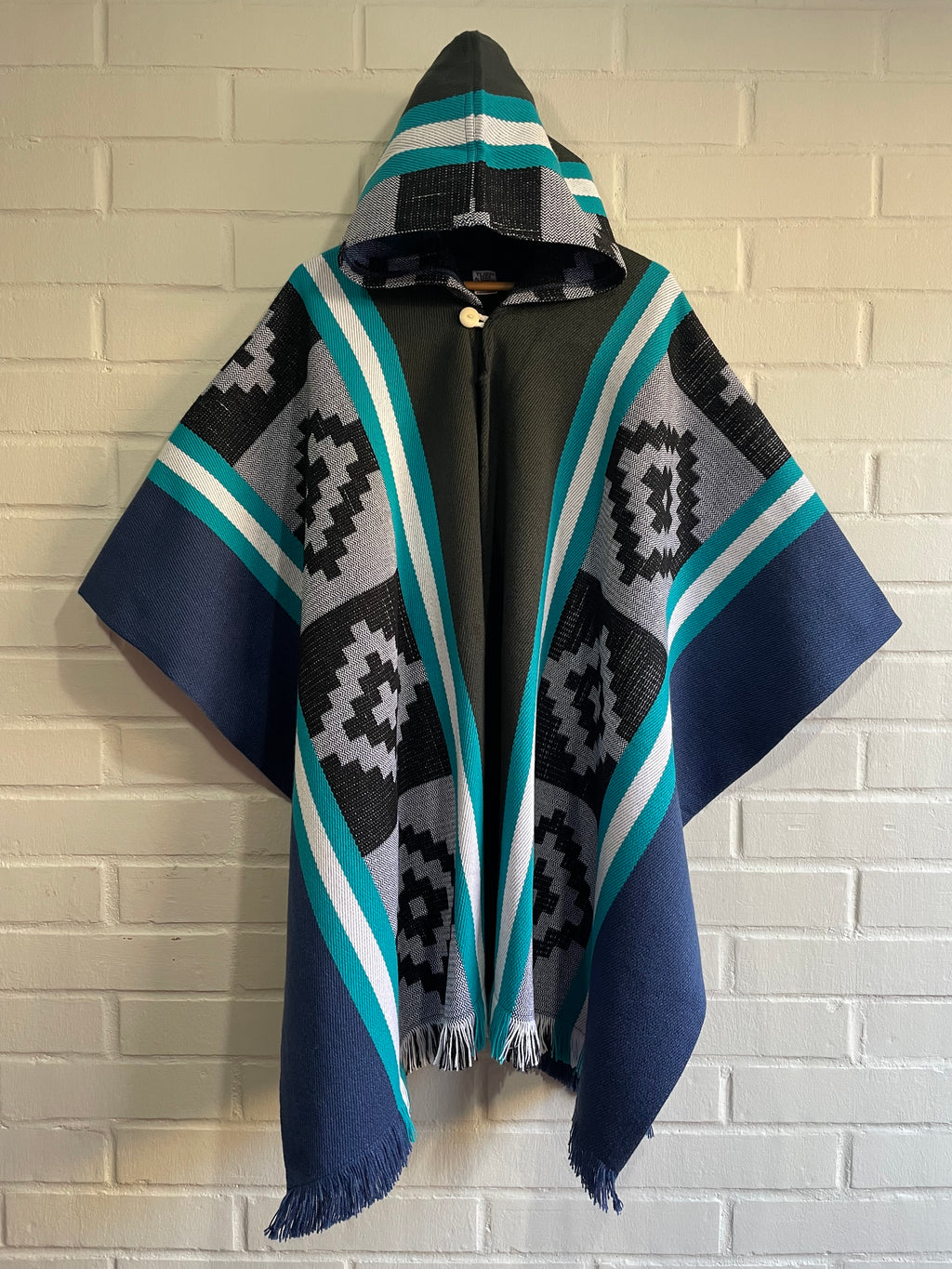 PONCHO ARAUCANO PIEDRA AZUL