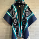 PONCHO ARAUCANO PIEDRA AZUL