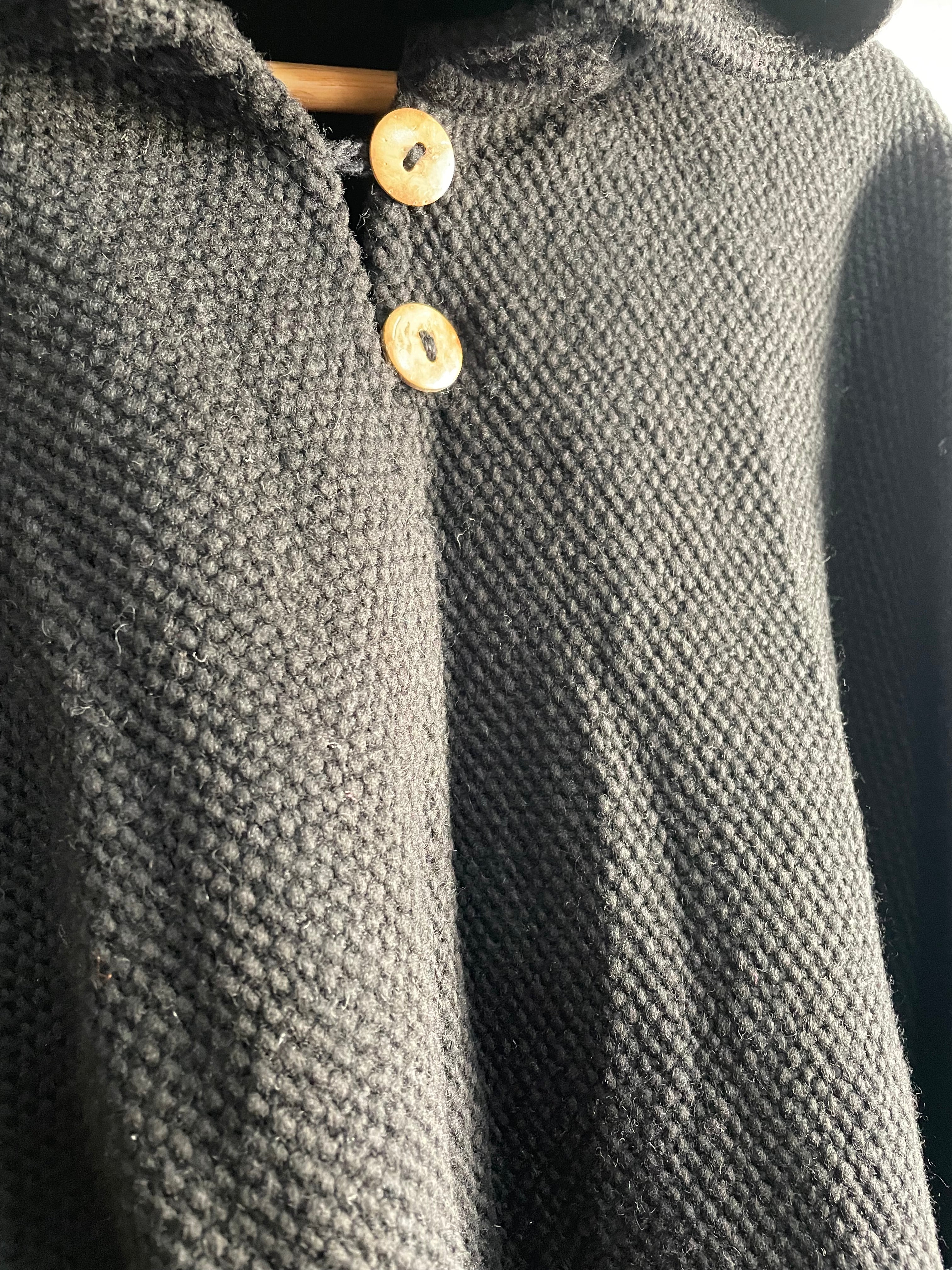 PONCHO HUASO NEGRO COMPLETO