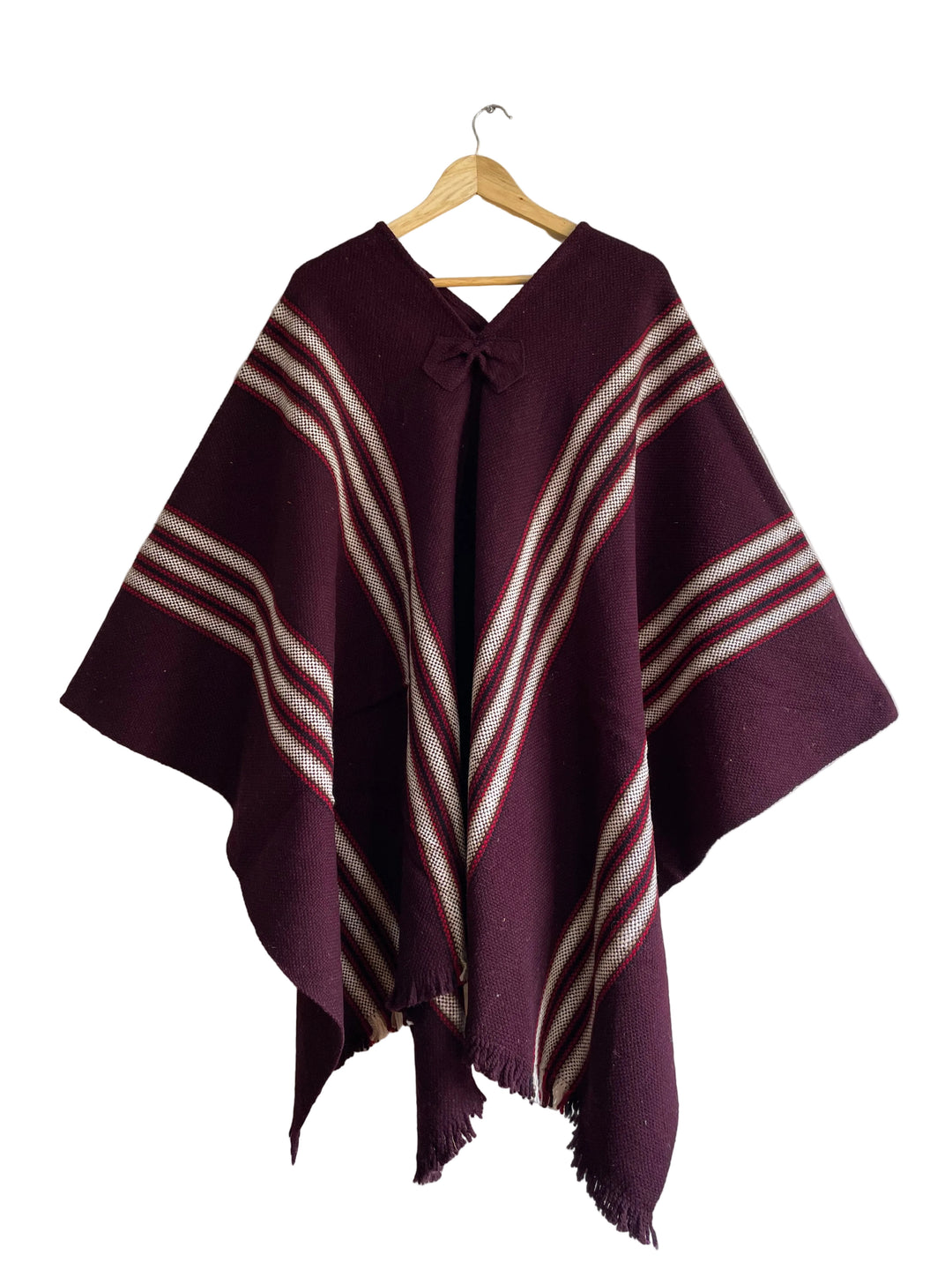 PONCHO DE OVEJA CLASICO SIN CAPUCHA